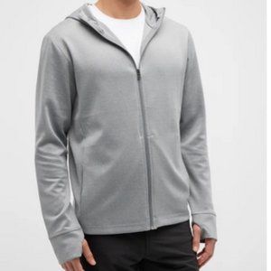 Onia *NWT* Upe Active Zip Up Performance Hoodie 50+ UPF Light Heather Size Large